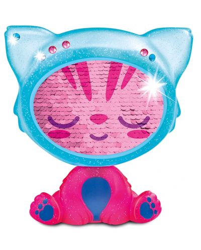 Детска играчка Zequins - Коте, с личице от пайети, Серия 3 - 1