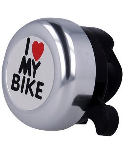 Звънец за велосипед Forever - I love my bike, сив - 2