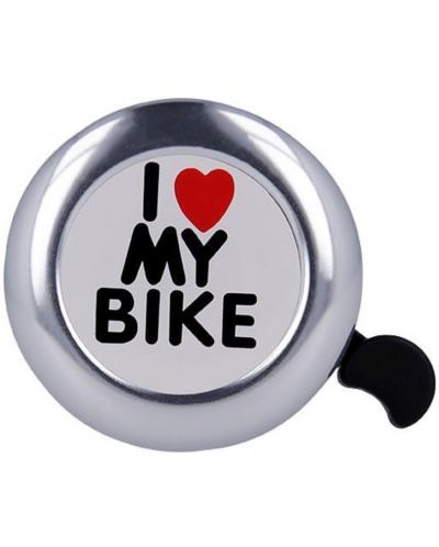 Звънец за велосипед Forever - I love my bike, сив - 1