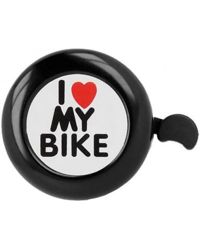 Звънец за велосипед Forever - I love my bike, черен - 1