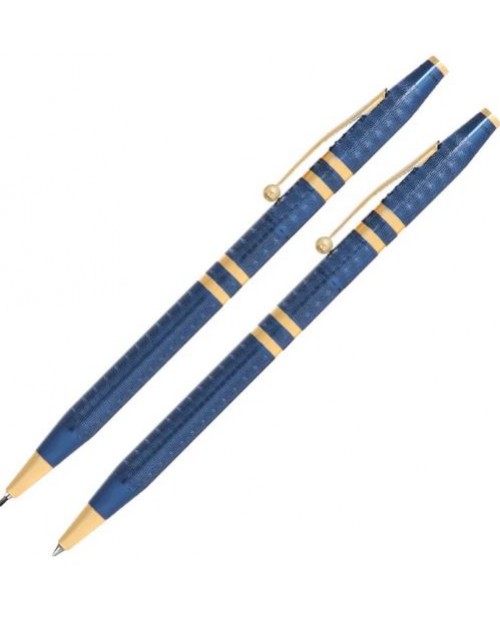 CROSS Century II Special Edition 175th Anniversary Füllfederhalter - Durchscheinender Blauer Lack, Mittlere Feder, 23K Vergoldet, In Geschenkbox