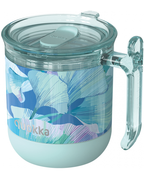 Quokka Contenitore Per Cibo BUBBLE WATER LEAVES – 500 Ml – MS Con Coperchio In Silicone – Antigoccia – Senza BPA - 2