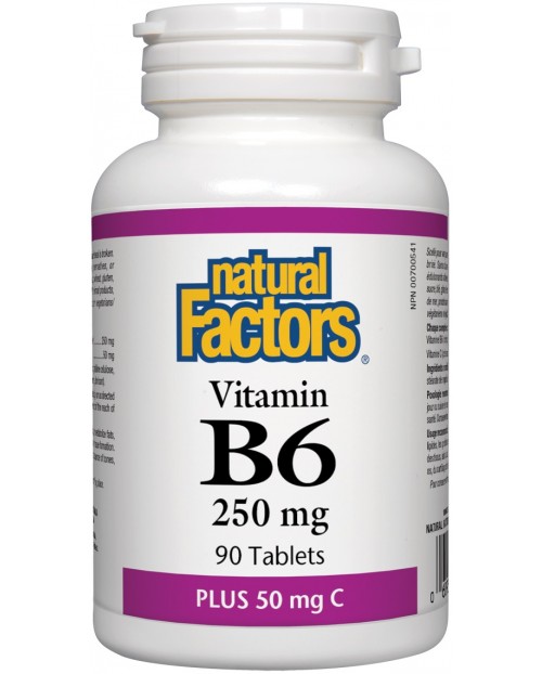 Vitamin B6 + Vitamin C, 90 таблетки, Natural Factors Ozone.bg