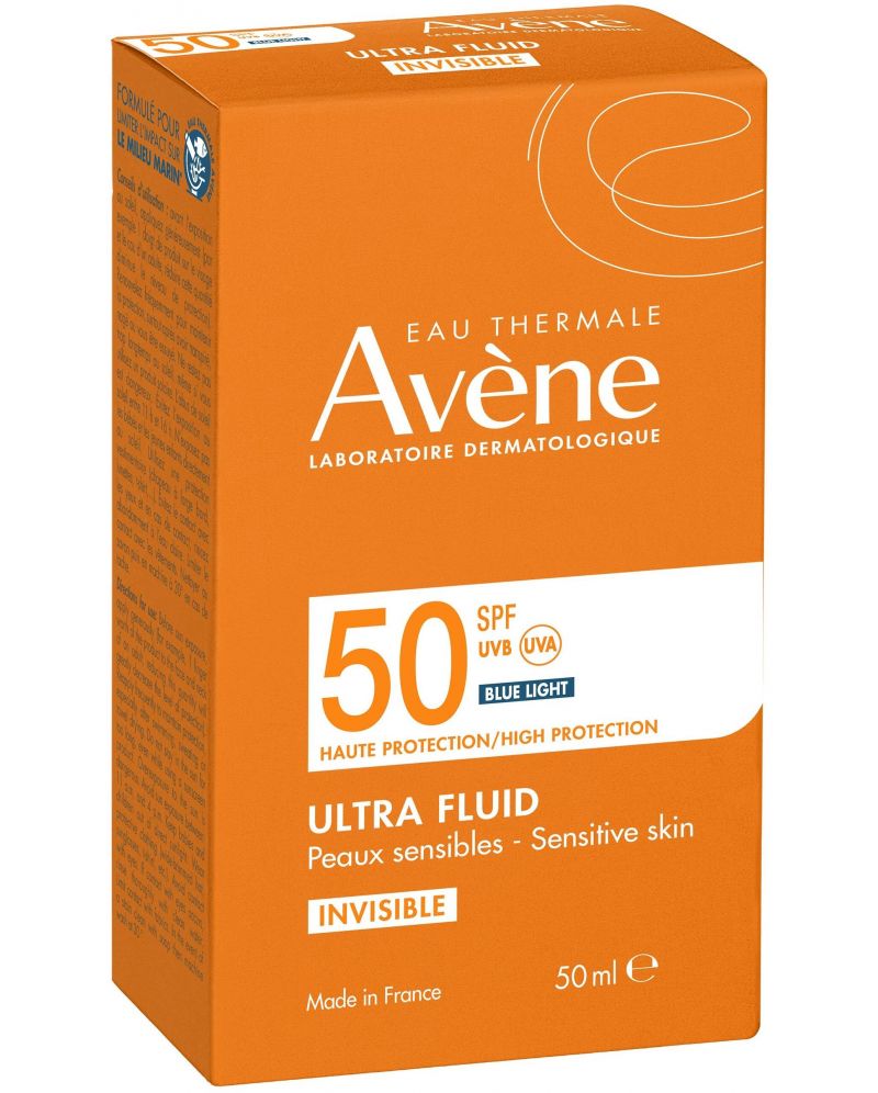 Avène Sun Слънцезащитен флуид за лице Invisible, SPF50, 50 ml | Ozone.bg