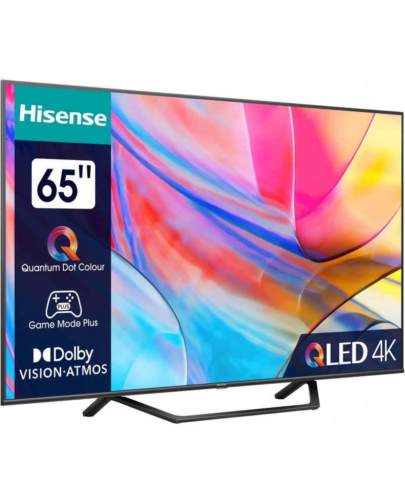 Смарт телевизор Hisense - 65A7KQ, 65'', QLED, 4K, тъмносив ТОП цена ...