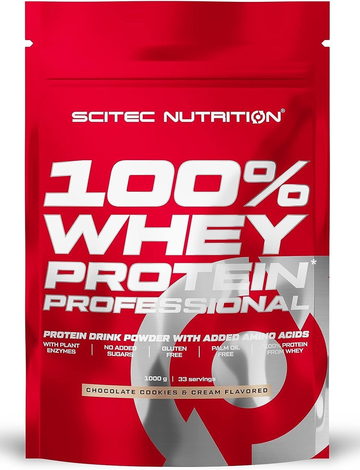 100% Whey Protein Professional, шоколад и бисквитки, 1000 g, Scitec ...