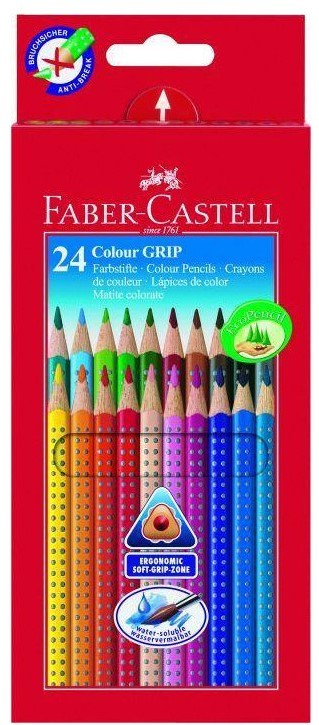 Faber-Castell - Gomma triangolare Grip 2001, 10 x blu., 187101 - Dreieckradierer Grip 2001, rot