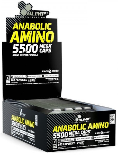 Anabolic Amino 5500 Mega Caps, 900 капсули, Olimp | Ozone.bg
