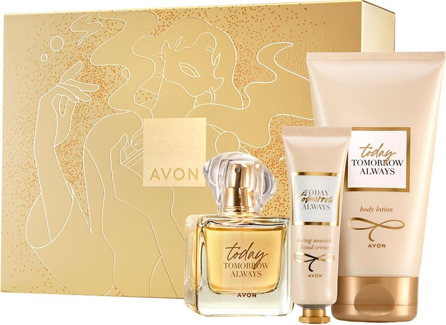 Avon Комплект Today Tomorrow Always - Парфюм, Лосион и Крем за ръце, 50 ...
