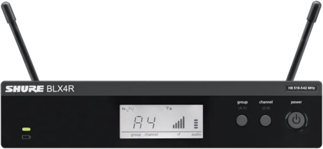 Безжичен ресийвър Shure - BLX4R, черен | Ozone.bg