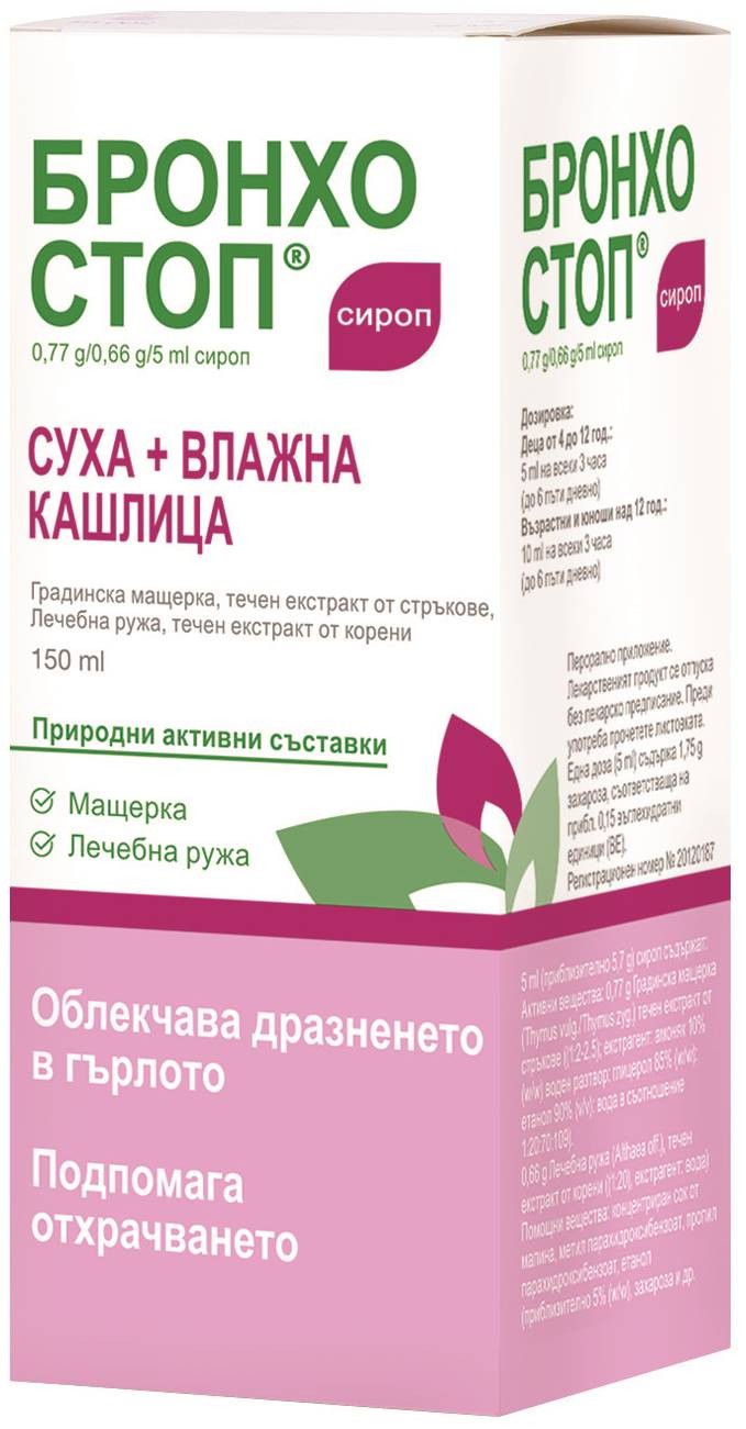 Бронхостоп Сироп, 150 ml, Kwizda Pharma | Ozone.bg