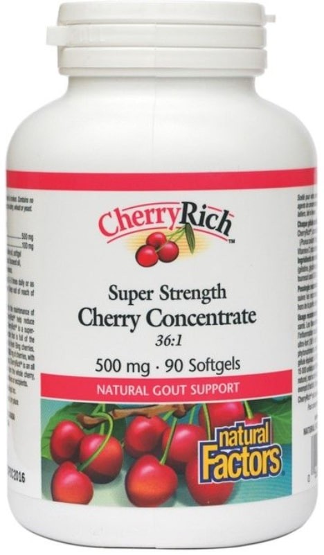 Cherry Rich Cherry Concentrate, 500 mg, 90 капсули, Natural Factors ...