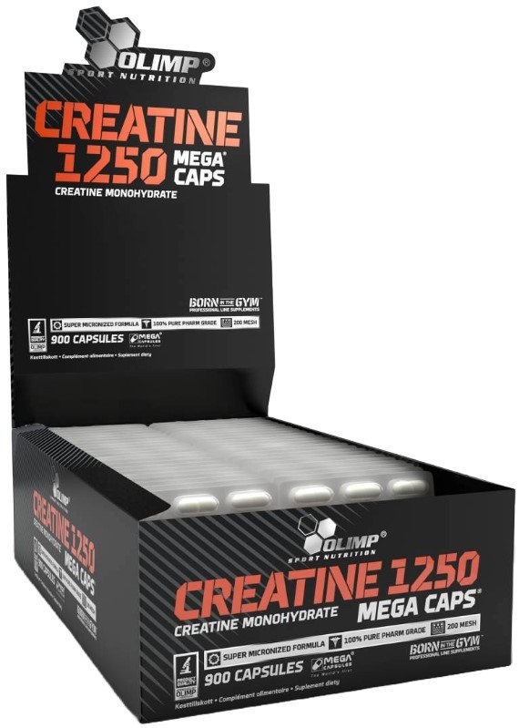 Creatine Mega Caps, 1250 mg, 900 капсули, Olimp | Ozone.bg