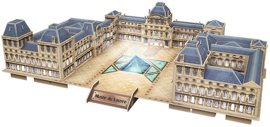CubicFun L517H The Louvre Museum 3D Puzzle With LED Lights