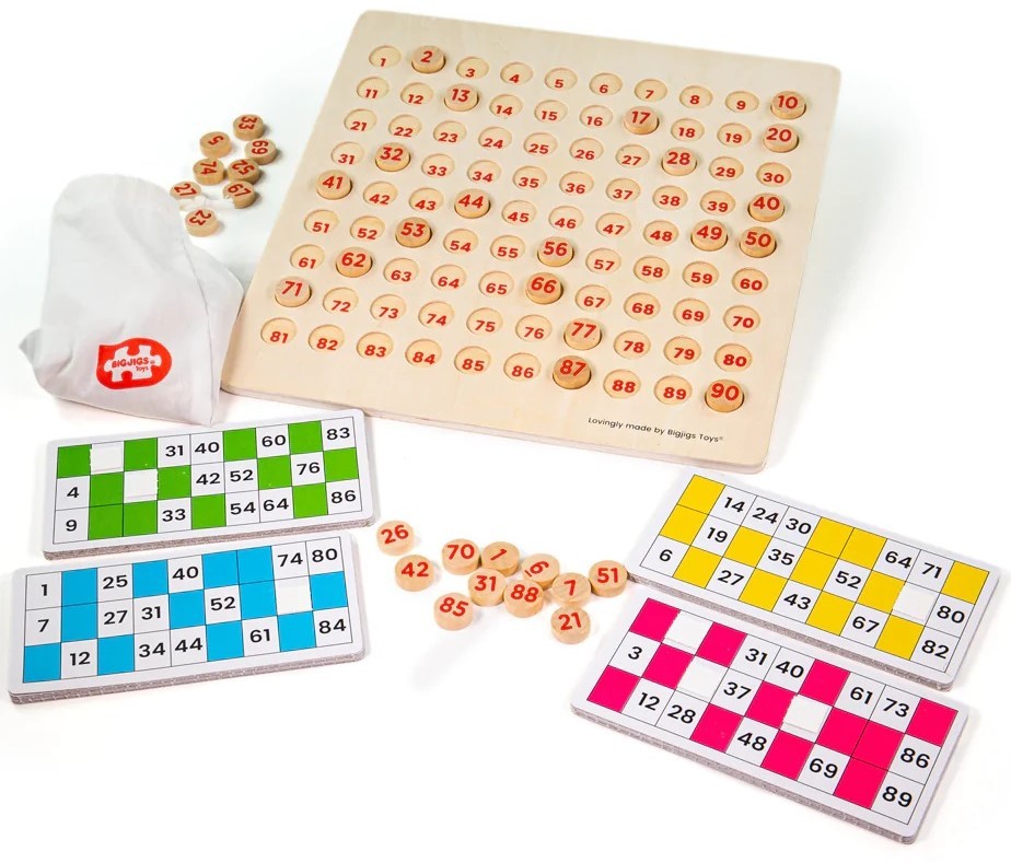 Дървено класическо Бинго Bigjigs 105 части Отлична цена