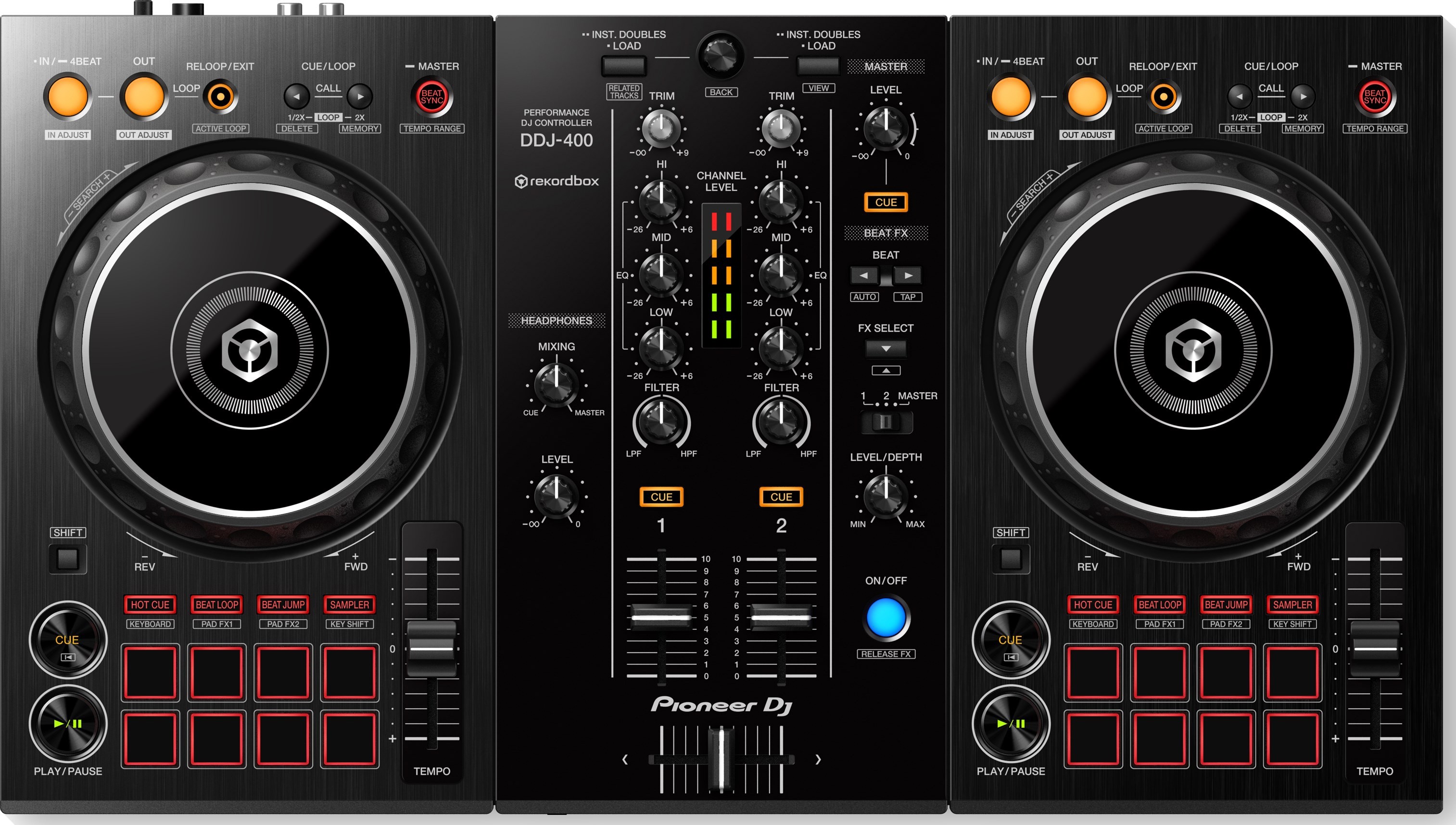 Pioneer【DDJ-400】 ロネル。 DJ контролер Pioneer - DDj 400, черен | Ozone.bg
