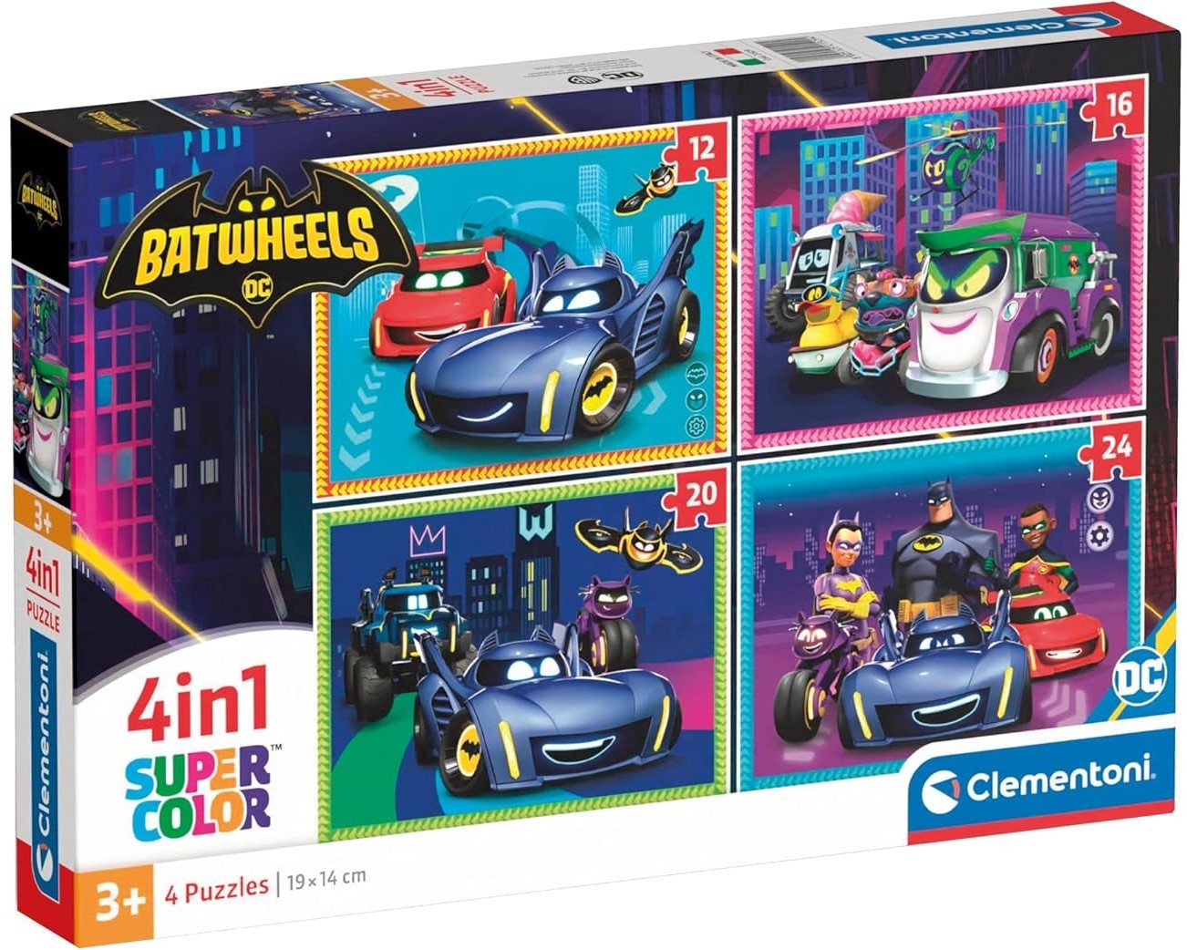 Детски пъзел Clementoni 4 в 1 - Batwheels | Супер цена | Ozone.bg