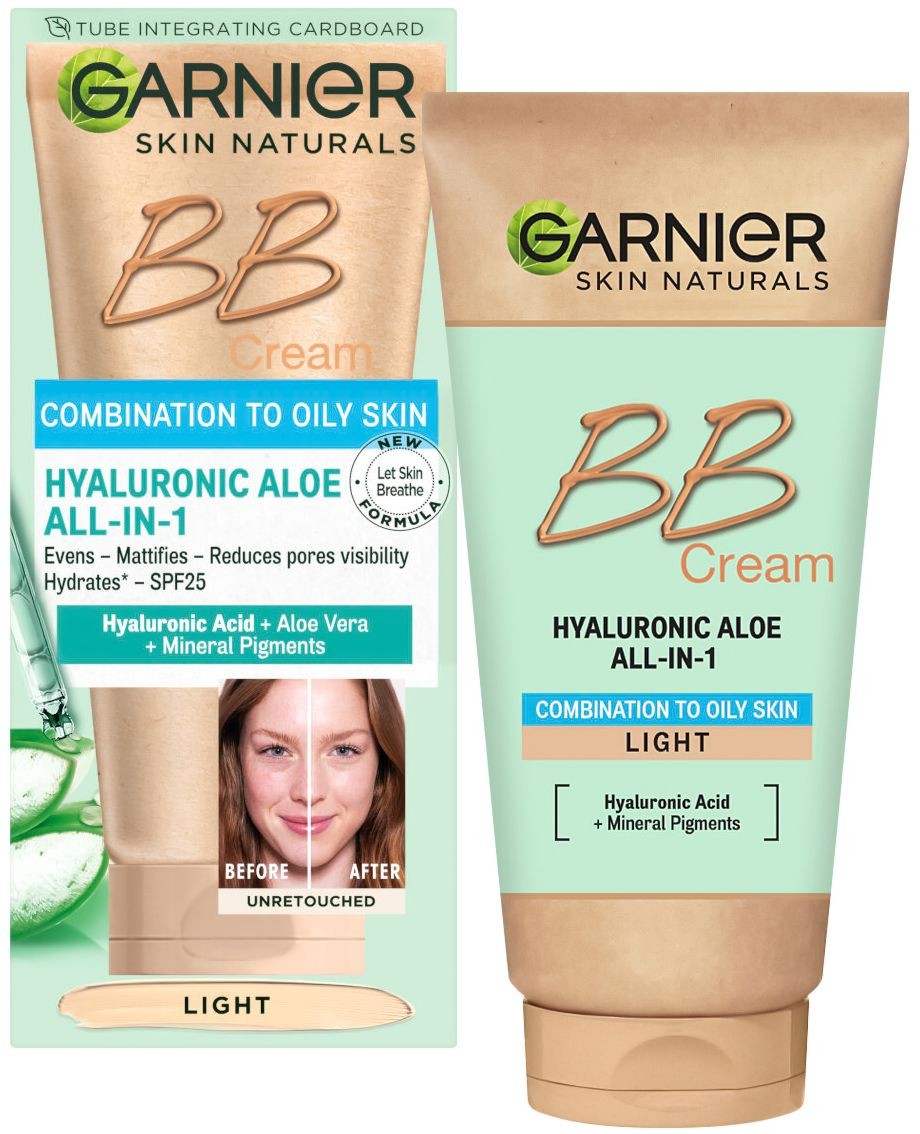Garnier Skin Naturals BB крем за лице Hyaluronic Aloe Oil free, Light ...