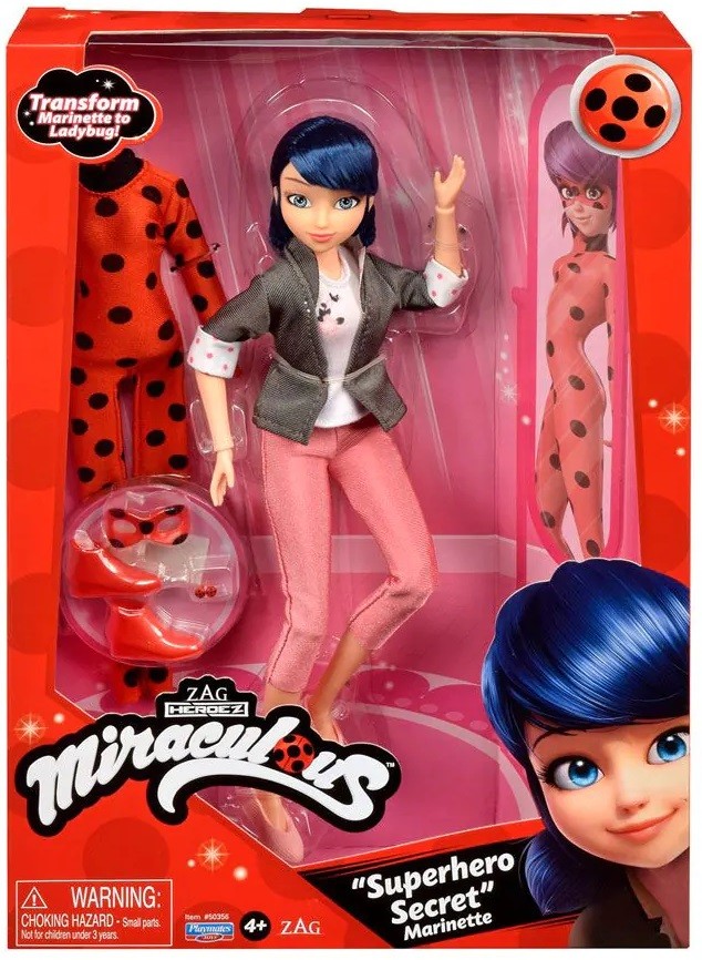 Екшън фигура Playmates Miraculous Маринет с костюм на Калинката