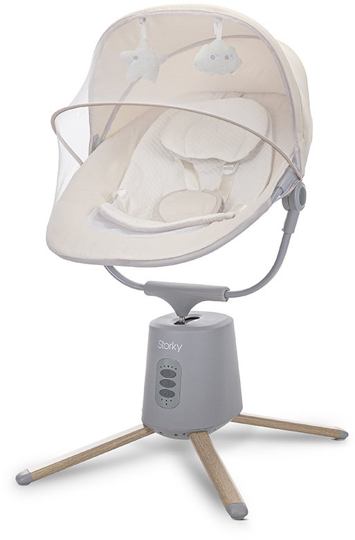 Storky Електрически шезлонг с люлеене Lorelli Premium - Storky, Beige | Добра ...
