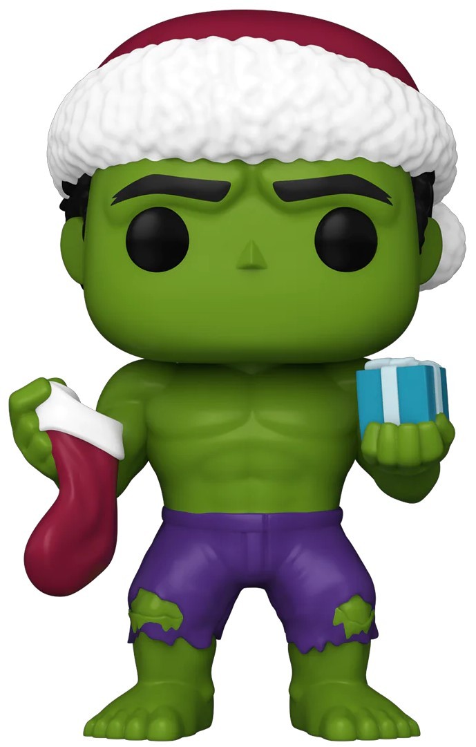 Funko Pop! Marvel Hulk Holiday – Figurine Vinyle 9 Cm – Collection Noël – Idée Cadeau Marvel – Comics – Enfant Et Adulte