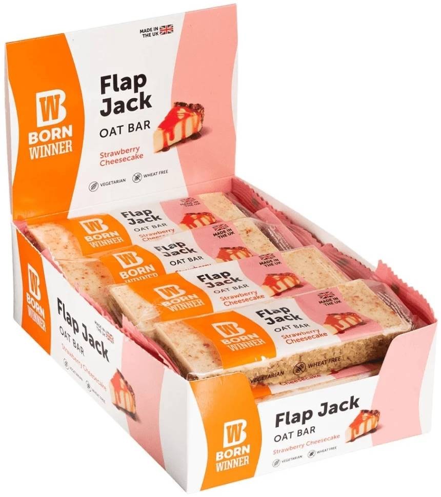 Flap Jack Oat Bar, ягодов чийзкейк, 12 броя, Born Winner Ozone.bg