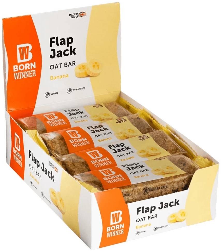 Flap Jack Oat Bar, банан, 12 броя, Born Winner Ozone.bg