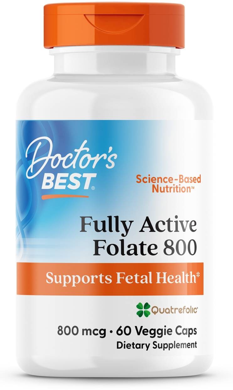 Fully Active Folate 800, 800 mcg, 60 капсули, Doctor's Best | Ozone.bg