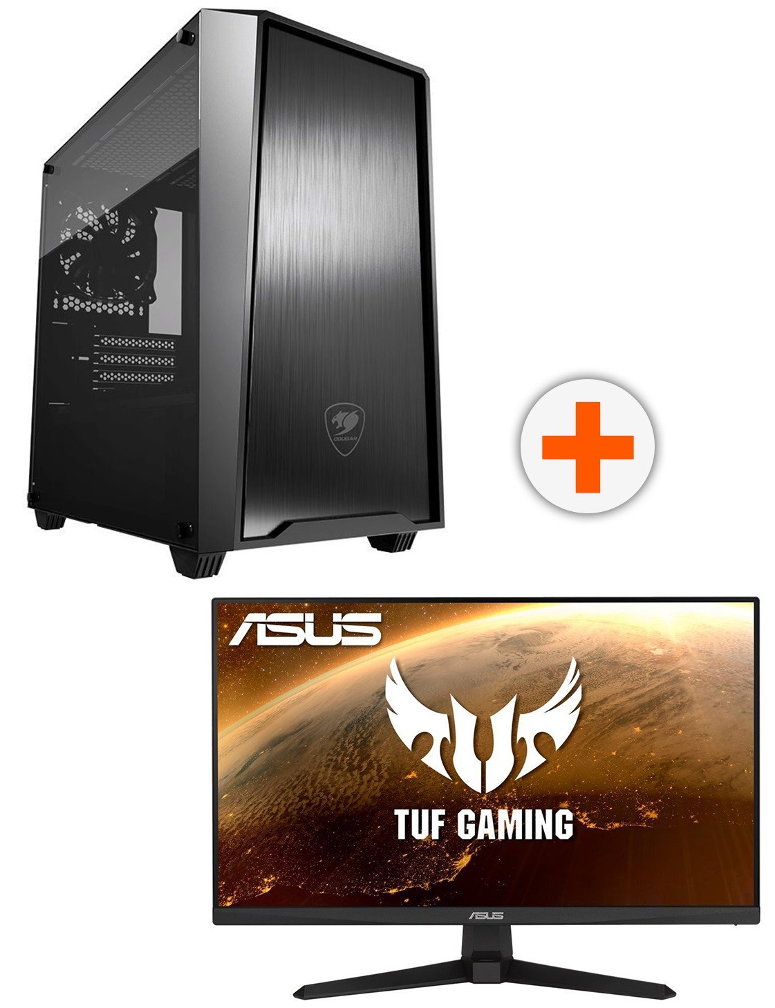 Гейминг компютър Shadow - Ryzen 5 + Гейминг монитор ASUS - TUF VG247Q1A ...