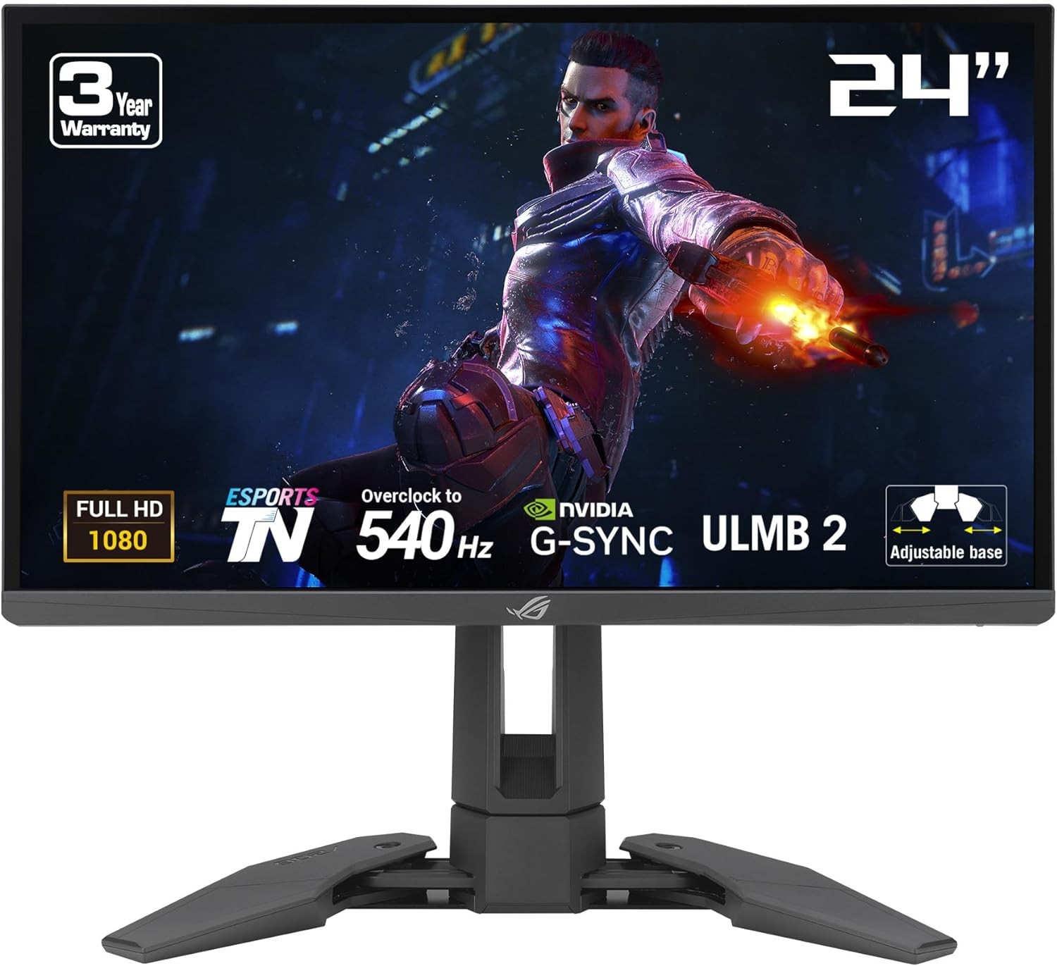 Гейминг монитор ASUS - ROG Swift PG248QP, 24'', 540Hz, 0.2ms, TN, черен ...