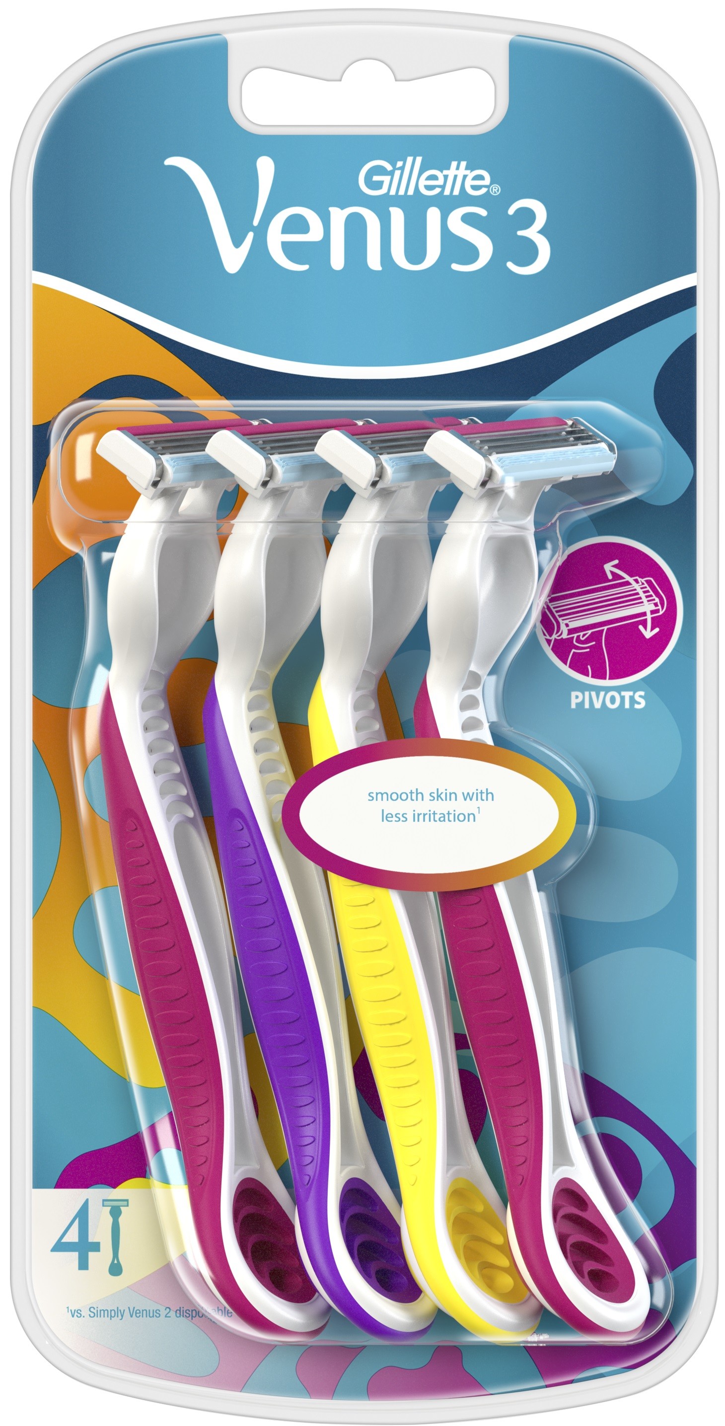 Gillette Venus 3 Дамска самобръсначка Multi, 4 броя | Ozone.bg