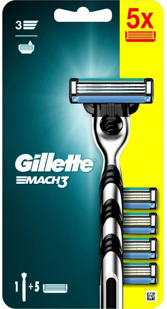 Gillette Mach 3 Самобръсначка, с 5 сменяеми ножчета | Ozone.bg