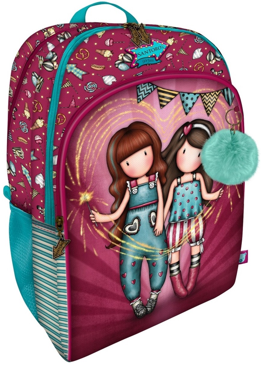 SANTORO Gorjuss Fairground Fireworks Backpack - 2 Zip, Adaptable To Trolley, Multicolored - View #9