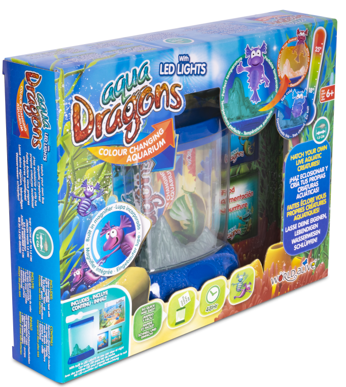 Игрален комплект Aqua Dragons - Цветен аквариум с LED светлини | Отлична | Ozone.bg