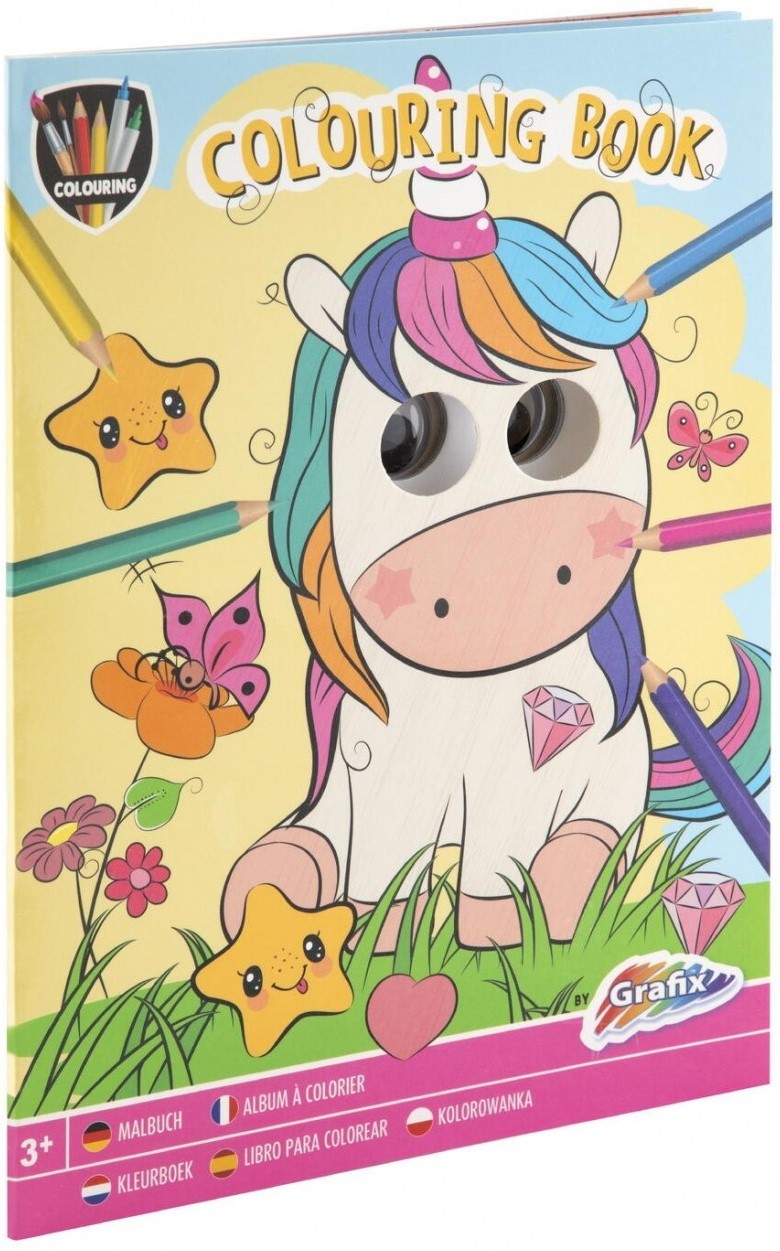 Книжка за оцветяване Grafix Colouring - Еднорог, А4, 24 страници | Ozone.bg