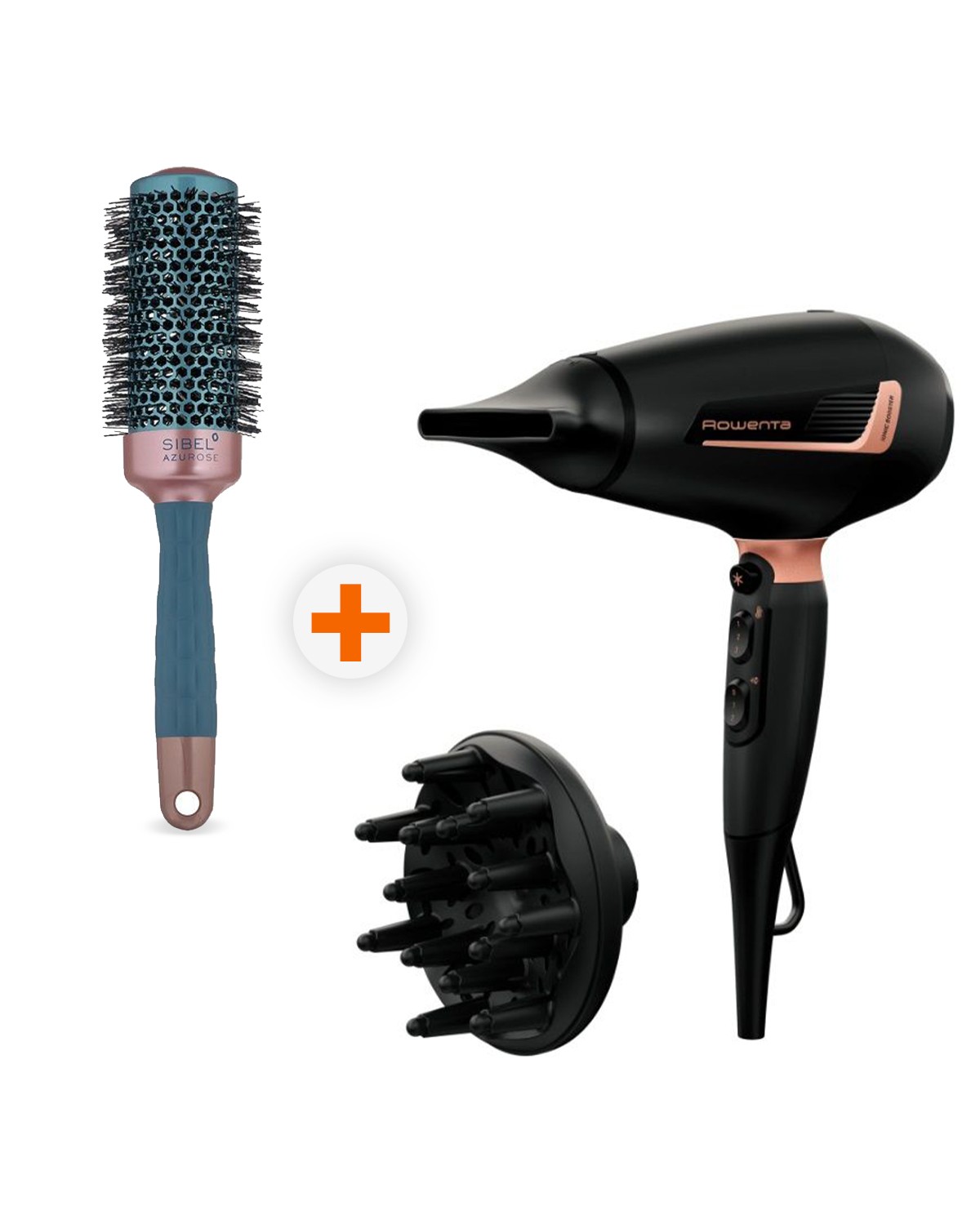 Комплект сешоар Rowenta - Pro Expert CV8830F0 + четка за коса Sibel ...