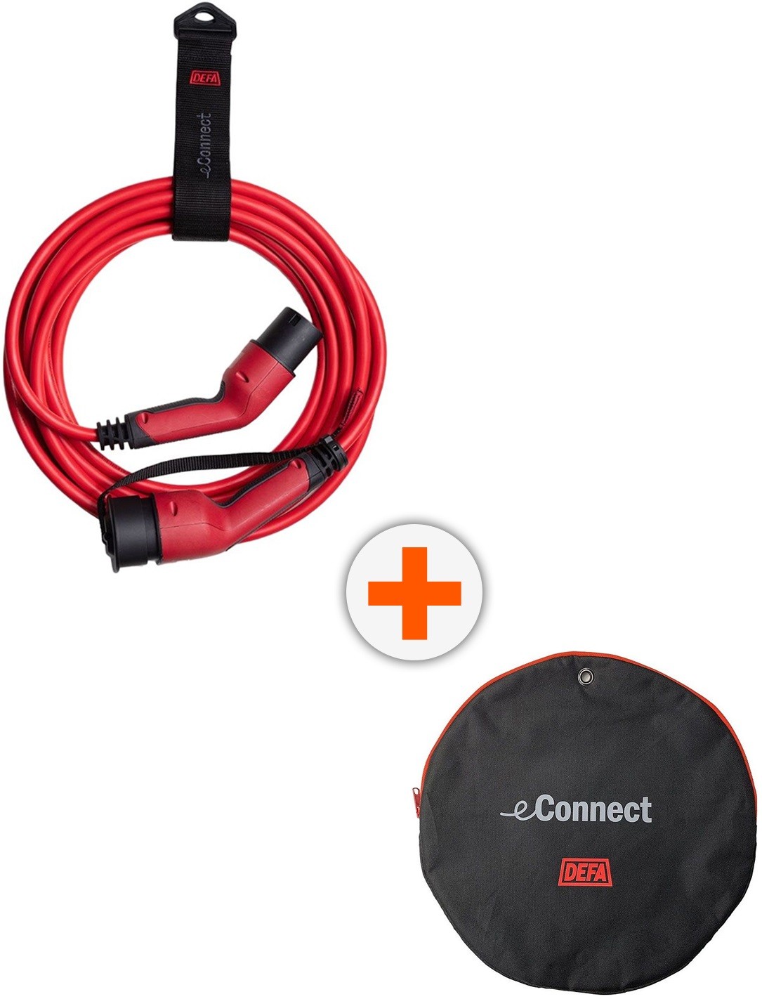 Комплект Defa - eConnect, кабел за зареждане Red M3, T2, 3P, 32A/22kW ...