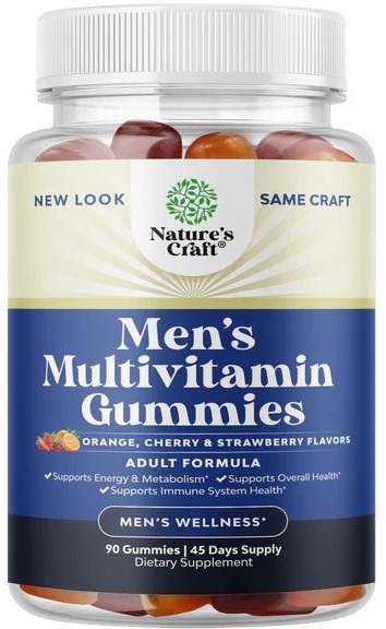Men's Multivitamin Gummies, 90 желирани таблетки, Nature's Craft | Ozone.bg