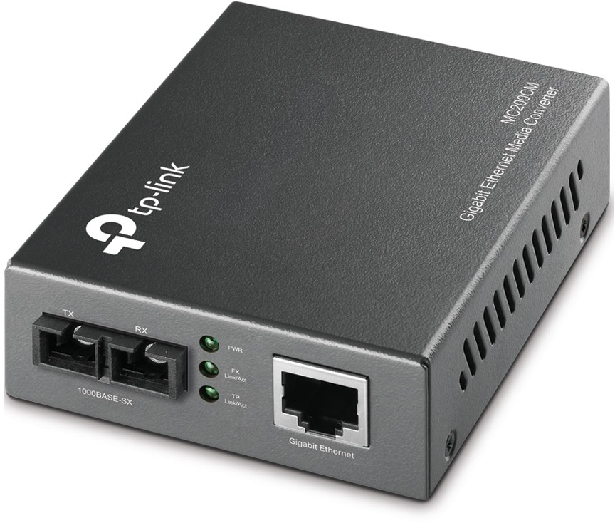 Медиен конвертор TP-Link - MC200CM, RJ-45/SC/UPC, черен | Ozone.bg