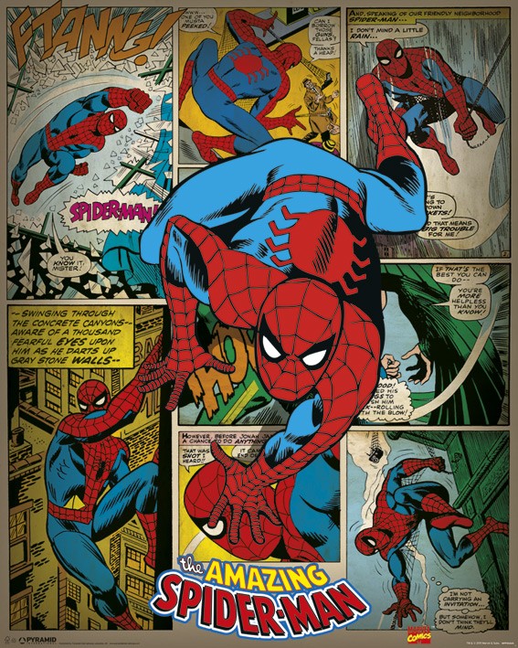 Мини плакат - Marvel Comics (Spider-Man Retro)