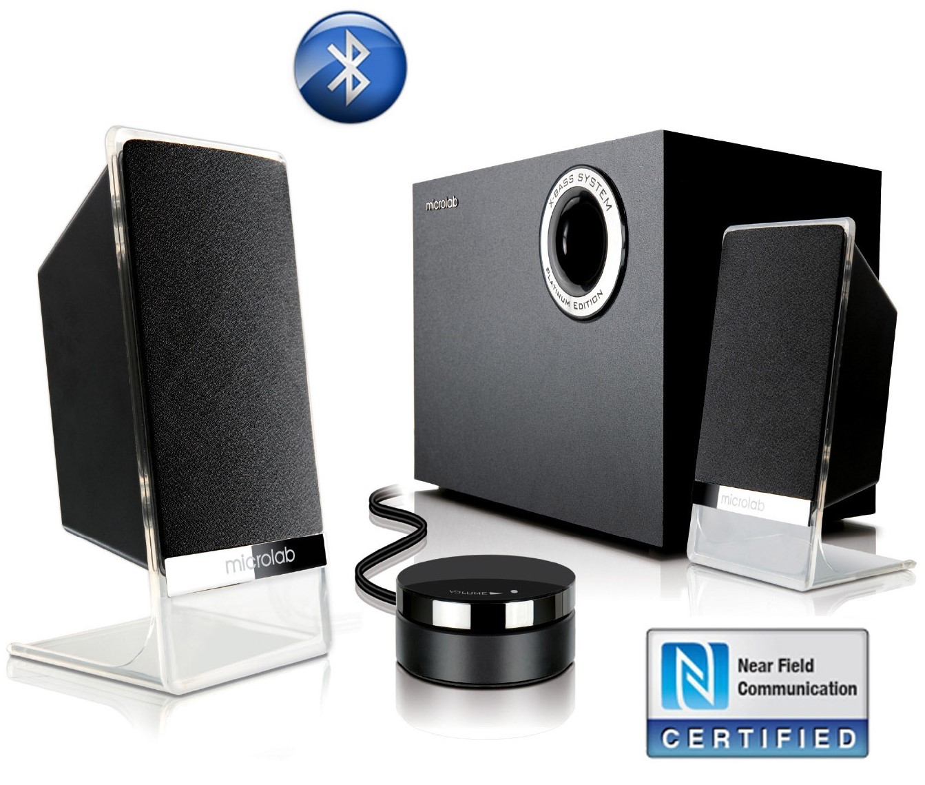 Колонки Microlab M 200 Platinum - Bluetooth, черни | Ozone.bg