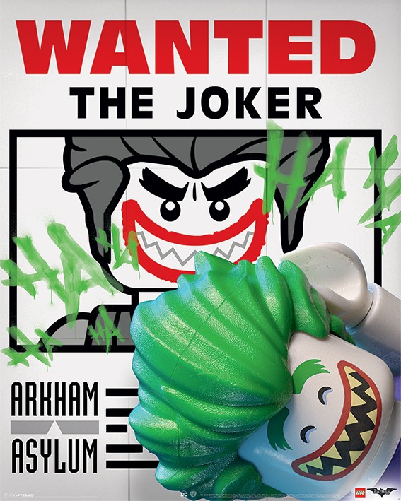 Мини плакат - LEGOÂ® Batman (Wanted The Joker)