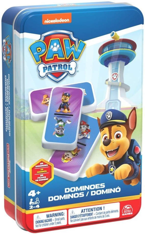 Paw Patrol 6033087 Dominoes Game in Tin 