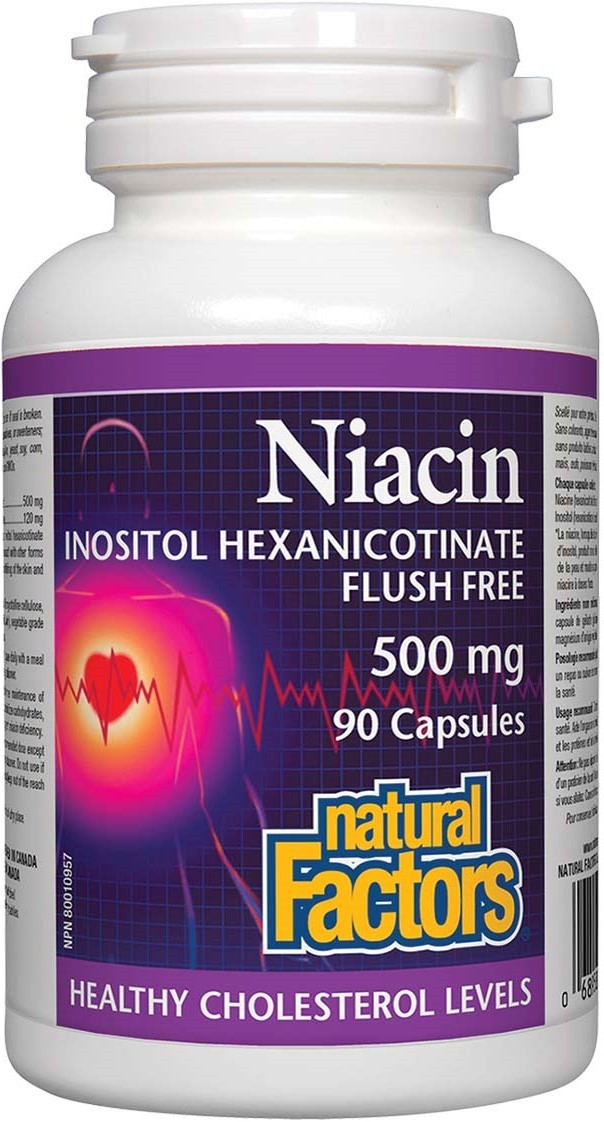 Niacin Inositol Hexanicotinate, 90 капсули, Natural Factors Ozone.bg