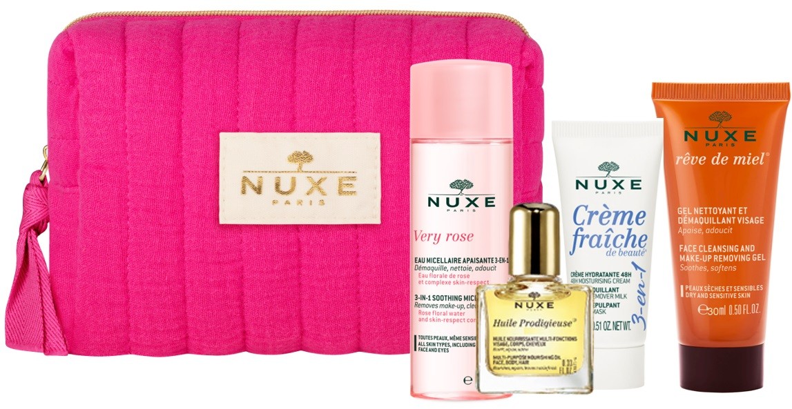 Nuxe Комплект Заблестете с Nuxe, с несесер, 4 части | Ozone.bg