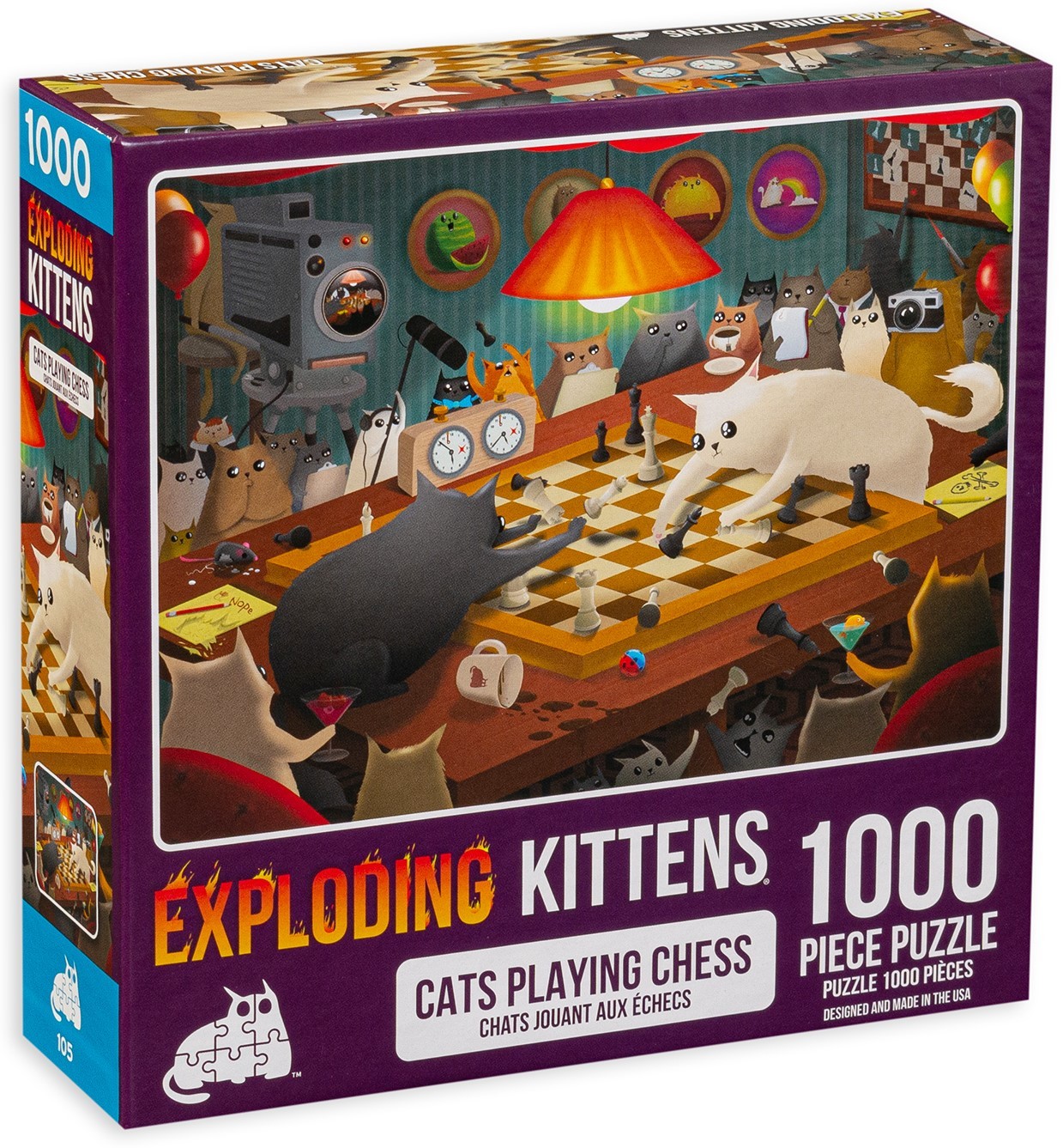 Пъзел Exploding Kittens от 1000 части - Котки играят шах | Супер цена ...