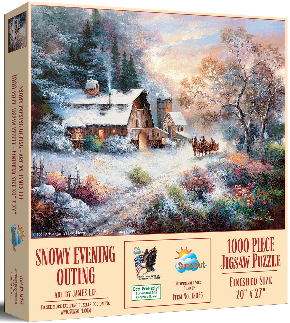 Пъзел SunsOut от 1000 части Снежни моменти Супер цена Ozone.bg