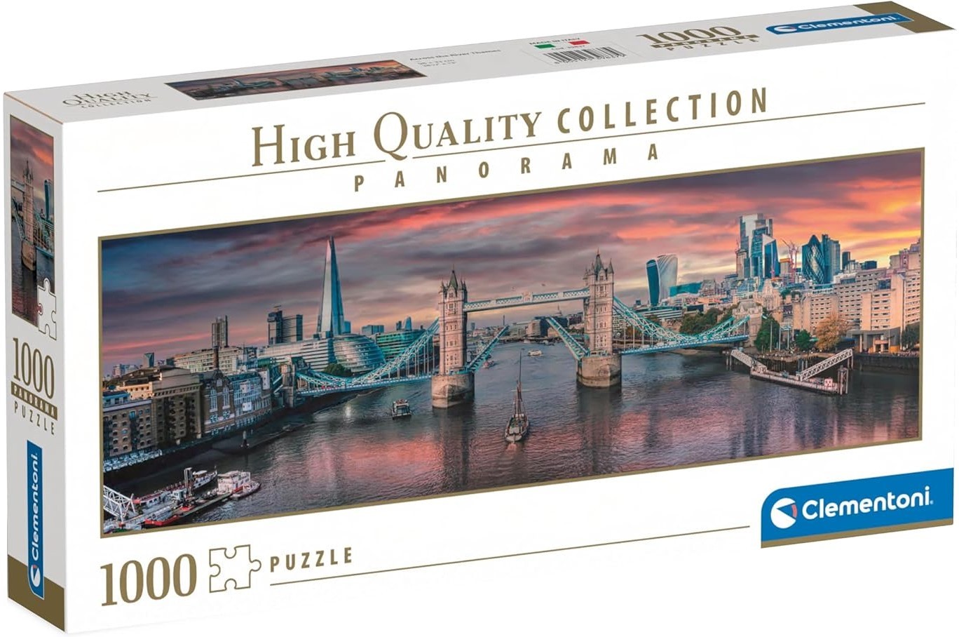Панорамен пъзел Clementoni от 1000 части - Отвъд река Темза | Супер ...