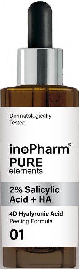 InoPharm Пилинг за лице със салицилова и хиалуронова киселина, 30 ml ...