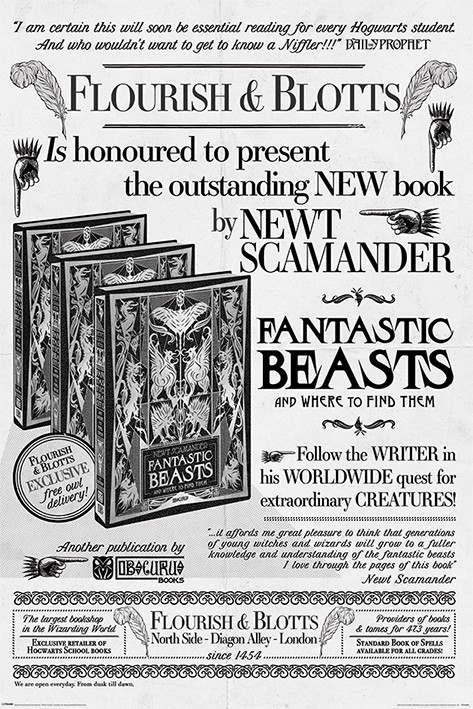 Макси плакат Pyramid Movies: Fantastic Beasts 2 - Flourish And Blotts